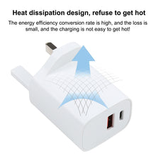 Load image into Gallery viewer, E087 20W USB-C / Type-C + USB Ports Fast Charging Travel Charger, UK Plug, UK Plug