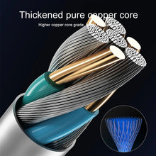 Load image into Gallery viewer, 100W 6A Type-C to 8 Pin+Type-C+Micro USB Charging Data Cable, 1.3m