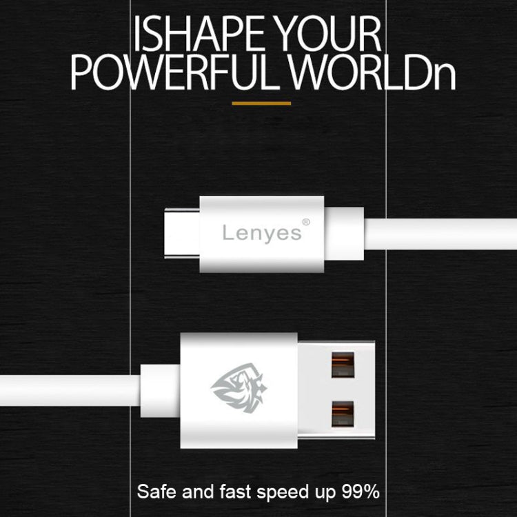 Lenyes LC701 1.5m 2.4A Output USB to 8 Pin PVC Data Sync Fast Charging Cable