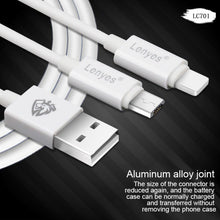 Load image into Gallery viewer, Lenyes LC701 1.5m 2.4A Output USB to 8 Pin PVC Data Sync Fast Charging Cable
