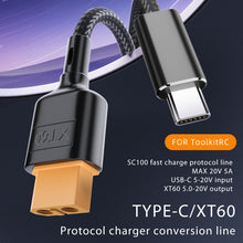 Load image into Gallery viewer, USB-C / Type-C to XT60 Data Cable, Length: 50cm, 50cm