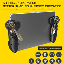 Load image into Gallery viewer, MeMo AKpad6K Snap-on Six Finger Linkage Trigger Imitation Shooting Game Controller for Tablet PC, One Pair