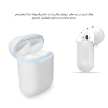 Load image into Gallery viewer, Anti-lost Rope + Silicone Case + Earphone Hang Buckle + Earplug Cover Bluetooth Wireless Earphone Cover Case Set for Apple AirPods 1 / 2