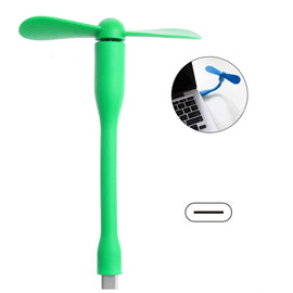 USB-C / Type-C Bendable Mini Strong Wind Long Handle Small Fan