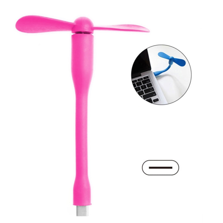 USB-C / Type-C Bendable Mini Strong Wind Long Handle Small Fan