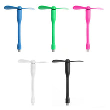 Load image into Gallery viewer, USB-C / Type-C Bendable Mini Strong Wind Long Handle Small Fan