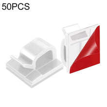 Load image into Gallery viewer, HG2392 50 PCS Desktop Data Cable Organizer Fixing Clip, Gum Type: Acrylic, 50 PCS / Acrylic