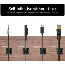 Load image into Gallery viewer, HG2392 50 PCS Desktop Data Cable Organizer Fixing Clip, Gum Type: Acrylic, 50 PCS / Acrylic