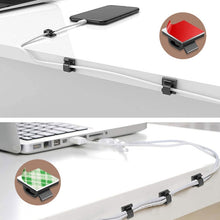Load image into Gallery viewer, HG2392 50 PCS Desktop Data Cable Organizer Fixing Clip, Gum Type: Acrylic, 50 PCS / Acrylic