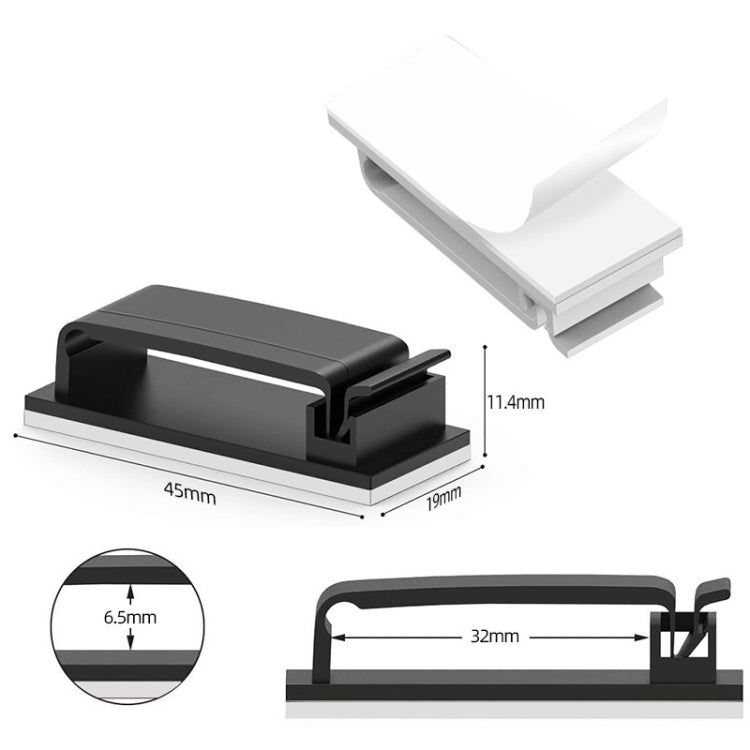 HG2613 20 PCS Desktop Data Cable Organizer Fixing Clip