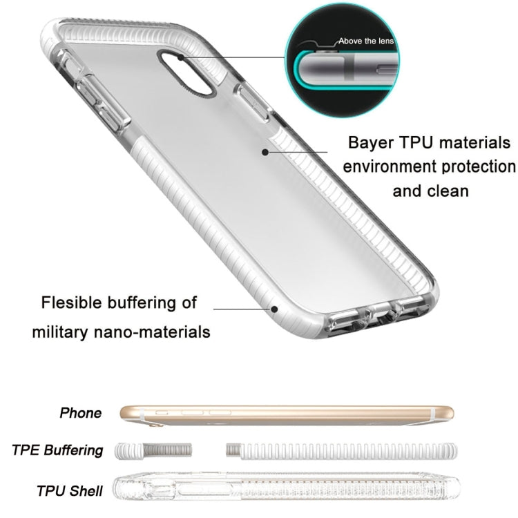 For iPhone X / XS  Fashion Transparent Texture Anti-collision TPU Protective Case