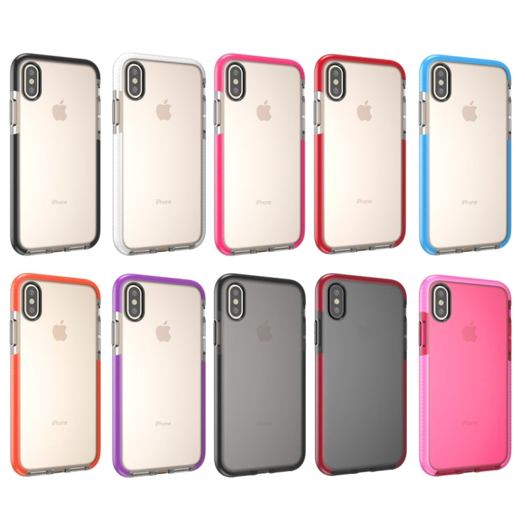For iPhone X / XS  Fashion Transparent Texture Anti-collision TPU Protective Case
