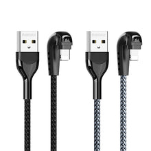 Load image into Gallery viewer, REMAX RC-177i Heymanba II 2.1A USB to 8 Pin 180 Degrees Elbow Zinc Alloy Braided Gaming Data Cable, Cable Length: 1m