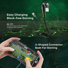 Load image into Gallery viewer, REMAX RC-177i Heymanba II 2.1A USB to 8 Pin 180 Degrees Elbow Zinc Alloy Braided Gaming Data Cable, Cable Length: 1m