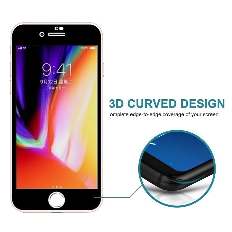 0.26mm 9H 3D Highly Transparent Privacy Anti-glare Tempered Glass Film for iPhone 8 & 7