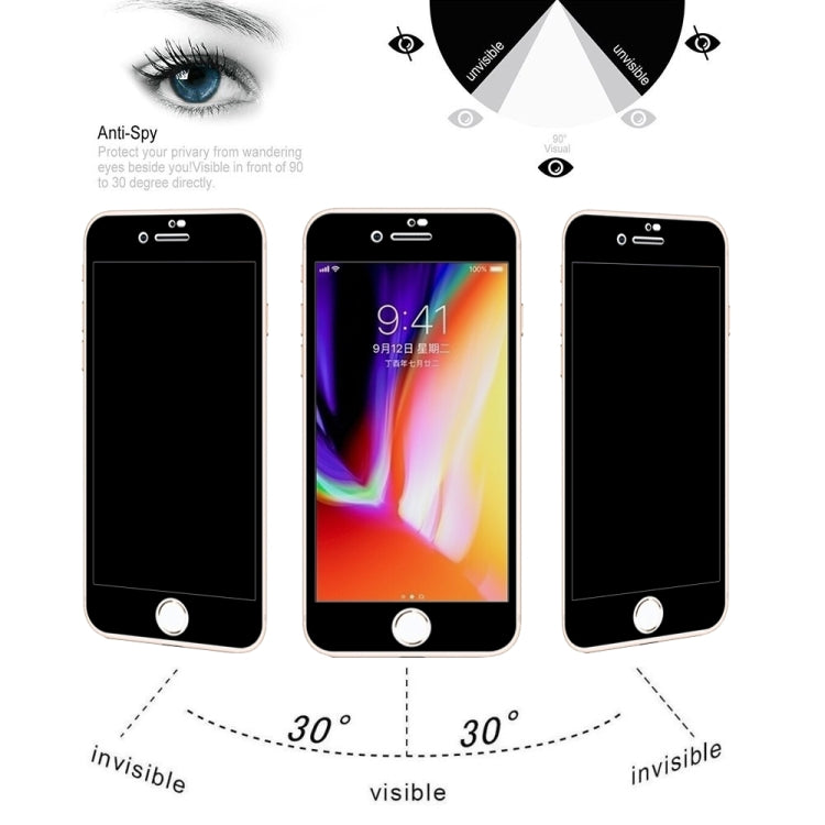 0.26mm 9H 3D Highly Transparent Privacy Anti-glare Tempered Glass Film for iPhone 8 & 7