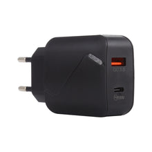 Load image into Gallery viewer, LZ-819A+C QC3.0 USB + PD 18W USB-C / Type-C Interfaces Travel Charger with Indicator Light, EU Plug