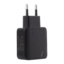 LZ-819A+C QC3.0 USB + PD 18W USB-C / Type-C Interfaces Travel Charger with Indicator Light, EU Plug