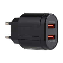 Load image into Gallery viewer, LZ-022 5V 2.4A Dual USB Ports Travel Charger, EU Plug