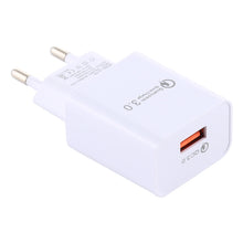 Load image into Gallery viewer, LZ-706 QC3.0 Single USB Port Travel Charger, EU Plug