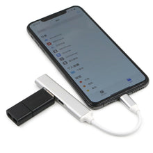 Load image into Gallery viewer, S-206 3 in 1 8 Pin Male to 2 x USB 3.0 + 8 Pin Female Camera Reader Adapter