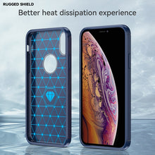 Load image into Gallery viewer, For iPhone X / XS Carbon Fiber TPU Brushed Texture Shockproof Protective Back Cover Case
