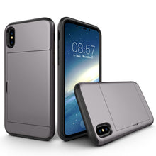 Load image into Gallery viewer, For iPhone X / XS TPU + PC Dropproof Protective Back Cover Case with Card Slot