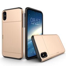 Load image into Gallery viewer, For iPhone X / XS TPU + PC Dropproof Protective Back Cover Case with Card Slot