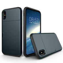 Load image into Gallery viewer, For iPhone X / XS TPU + PC Dropproof Protective Back Cover Case with Card Slot