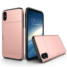 Load image into Gallery viewer, For iPhone X / XS TPU + PC Dropproof Protective Back Cover Case with Card Slot