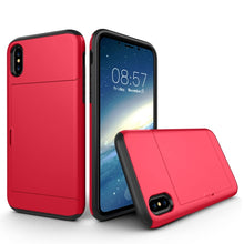 Load image into Gallery viewer, For iPhone X / XS TPU + PC Dropproof Protective Back Cover Case with Card Slot