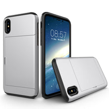 Load image into Gallery viewer, For iPhone X / XS TPU + PC Dropproof Protective Back Cover Case with Card Slot