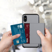 Load image into Gallery viewer, For iPhone X / XS TPU + PC Dropproof Protective Back Cover Case with Card Slot