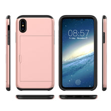 Load image into Gallery viewer, For iPhone X / XS TPU + PC Dropproof Protective Back Cover Case with Card Slot