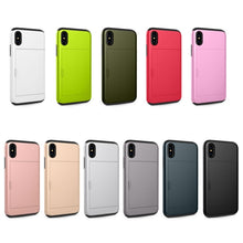 Load image into Gallery viewer, For iPhone X / XS TPU + PC Dropproof Protective Back Cover Case with Card Slot