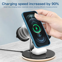 Load image into Gallery viewer, 3 in 1 25W Multi-function Magnetic Wireless Charger for Mobile Phones &amp; Apple Watches &amp; AirPods , with Colorful LED Light