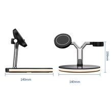 Load image into Gallery viewer, 3 in 1 25W Multi-function Magnetic Wireless Charger for Mobile Phones &amp; Apple Watches &amp; AirPods , with Colorful LED Light