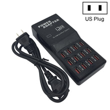 Load image into Gallery viewer, W-858 12A 12 Ports USB Fast Charging Dock Desktop Smart Charger AC100-240V, US Plug