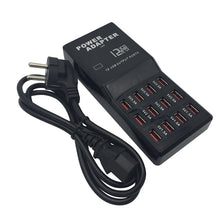 Load image into Gallery viewer, W-858 12A 12 Ports USB Fast Charging Dock Desktop Smart Charger AC100-240V, EU Plug