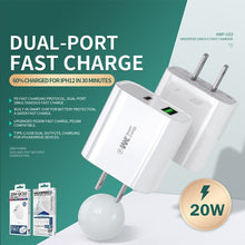 Load image into Gallery viewer, WK WP-U53 QC3.0 Charger 20W USB Type-C Maxspeed PD Fast Charger