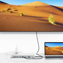 Load image into Gallery viewer, 11 in 1 RJ45 + 87W PD + SD/TF + USBx3+ HDMI + VGA + 3.5mm AUX to Type-C HUB Adapter, 11 in 1