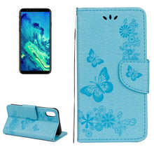 Load image into Gallery viewer, For iPhone X / XS Pressed Flowers Butterfly Pattern Horizontal Flip Leather Case with Holder &amp; Card Slots &amp; Wallet &amp; Lanyard