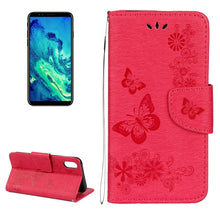 Load image into Gallery viewer, For iPhone X / XS Pressed Flowers Butterfly Pattern Horizontal Flip Leather Case with Holder &amp; Card Slots &amp; Wallet &amp; Lanyard