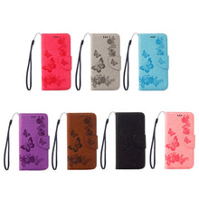 Load image into Gallery viewer, For iPhone X / XS Pressed Flowers Butterfly Pattern Horizontal Flip Leather Case with Holder &amp; Card Slots &amp; Wallet &amp; Lanyard, For X
