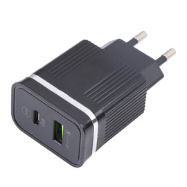 46-A2C2 20W PD + QC3.0 USB Multifunction Fast Charger，EU Plug