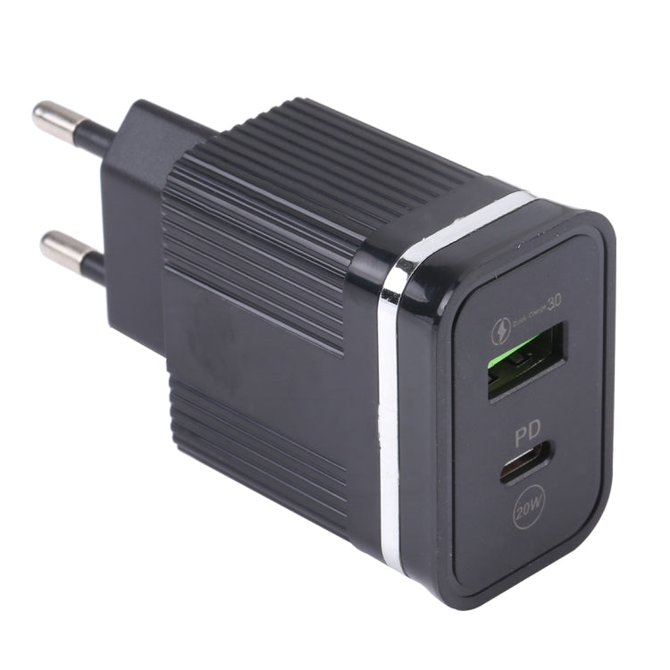 46-A2C2 20W PD + QC3.0 USB Multifunction Fast Charger，EU Plug