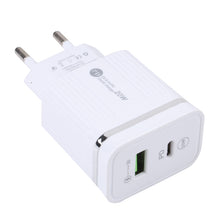 Load image into Gallery viewer, 46-A2C2 20W PD + QC3.0 USB Multifunction Fast Charger，EU Plug