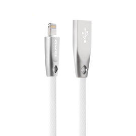 AWEI CL-95 USB to 8 Pin Portable Quick Charging TPE + Aluminum Alloy Data Cable, 2A, Length: 1m