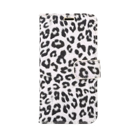 For iPhone X Leopard Pattern PU + PC Horizontal Flip Leather Protective Case with Holder & Card Slots