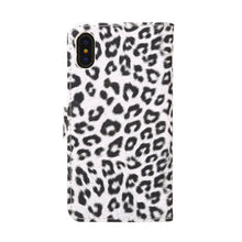 Load image into Gallery viewer, For iPhone X Leopard Pattern PU + PC Horizontal Flip Leather Protective Case with Holder &amp; Card Slots